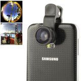  Ống kính Fisheye 180 độ phổ quát + Ống kính rộng macro + 0,67x có clip, Đối với Galaxy S5 / G900 / I9500 / I9300 / iPhone 5 & 5c & 5s (Bạc) 