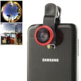  Ống kính Fisheye 180 độ phổ quát + Ống kính rộng macro + 0,67x có clip, Đối với Galaxy S5 / G900 / I9500 / I9300 / iPhone 5 & 5c & 5s (Bạc) 