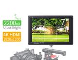  FEELWORLD FW279 7 inch cực sáng 2200 đơn vị trên màn hình máy ảnh DSLR Full HD 1920x1200 Đầu vào HDMI 4K Độ sáng cao cho máy ổn định DSLR 