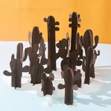  12 IN 1 Miniature Beach Paper Cut Cactus Sandy Beach Bãi biển Trang trí Đạo cụ Nhiếp ảnh (Brown) 