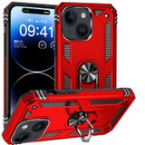  Dành cho iPhone 15 Ốp điện thoại TPU + PC chống sốc có giá đỡ (Màu đỏ) 