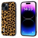  Dành cho iPhone 15 Plus ABEEL Black Edge Leopard Phone Case (Leopard Print) 