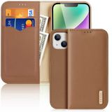  Dành cho iPhone 15 Plus DUX DUCIS Hivo Series Da bò + PU + TPU Flip Phone Case (Màu đỏ) 