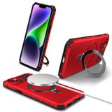  Dành cho iPhone 15 Plus MagSafe Magnetic Holder Phone Case (Màu tím) 