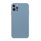  Dành cho iPhone 15 Pro Max Ốp điện thoại TPU chống sốc màu trơn cạnh thẳng (Hồng nhạt) 
