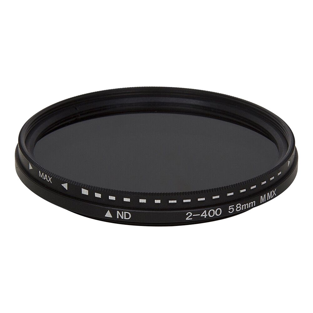  Bộ lọc có thể điều chỉnh mật độ trung tính 58mm ND Fader Bộ lọc ND 2 đến ND 400 (Màu đen) 