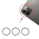  3 PCS Camera sau Ống kính bằng kính Vòng bảo vệ bằng kim loại Vòng đeo cho iPhone 12 Pro Max (Graphite) 