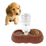  Hình quả bí ngô Hình dạng cho chó Đĩa thức ăn cho mèo + Nước uống Bát đôi với máy lọc nước tự động, Kích thước: S (Xanh lá cây) 