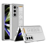  Dành cho Samsung Galaxy Z Fold5 5G GKK Dây đeo cổ tay siêu mỏng Vỏ điện thoại chống sốc có giá đỡ (Màu đen) 