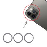  3 PCS Camera sau Ống kính bằng kính Vòng bảo vệ bằng kim loại Vòng đeo cho iPhone 12 Pro (Bạc) 