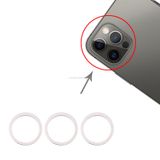  3 PCS Camera sau Ống kính bằng kính Vòng bảo vệ bằng kim loại Vòng đeo cho iPhone 12 Pro (Bạc) 