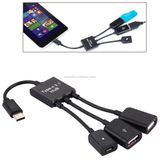  17,8cm 3 cổng USB-C / Type-C 3.1 OTG Charge HUB Cáp, Dành cho Galaxy S8 & S8 + / LG G6 / Huawei P10 & P10 Plus / Xiaomi Mi 6 & Max 2 và các điện thoại thông minh khác (Đen) 