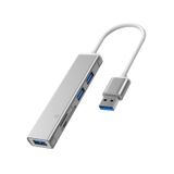  Khe cắm thẻ nhớ 5 trong 1 USB sang SD / TF + 3 cổng USB HUB đế cắm đa chức năng (Xám) 