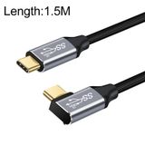  1,5m 10Gbps USB-C / Type-C nam thẳng đến Cáp truyền dữ liệu sạc khuỷu tay nam 