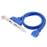  50CM USB3.0 PCI phía sau Vách ngăn Dòng có chiều cao đầy đủ Khung gầm tự làm với cáp chuyển 20 chân tai (Đen) 