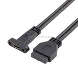  50CM USB3.0 20P tới USB Type-C Khung mẹ PCI Bit Baffle Wire 