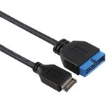  30 cm USB 3.1 Type-E đến USB 3.0 Bo mạch chủ Cáp mở rộng 19 chân nam 