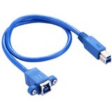  50cm USB 3.0 B Female to B Male Connector Adapter Cáp dữ liệu cho máy in / máy quét (Xanh lam) 