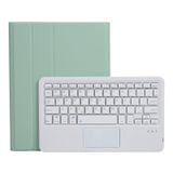  A07B-A da cừu Texture Quảng trường keycap Bluetooth Keyboard Case Da với Touch Control Đối với iPad 9,7 2018 & 2017 / Pro 9,7 inch / Air 2 (Dark Green) 