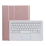  A11B-A Texture Texture Square Keycap Bàn phím Bluetooth Bao da có điều khiển cảm ứng cho iPad Air 4 2020 10.9 / Pro 11 Inch 2021 & 2020 & 2018 (Dark Green) 