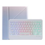  B07S Đèn nền Bluetooth Bàn phím Bluetooth có giá đỡ tam giác & khe cắm bút cho iPad 9.7 2018 & 2017 / Pro 9.7 / Air 2 (Rainbow Gradient) 