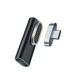  20 pin khuỷu tay từ tính USB-C / loại C / loại C hỗ trợ sạc và chuyển video 4K (Đen) 