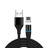  3A USB to USB-C / Type-C Sạc nhanh + Truyền dữ liệu 480Mbps Điện thoại di động Hút từ tính Cáp dữ liệu sạc nhanh, Chiều dài cáp: 1m (Đen) 