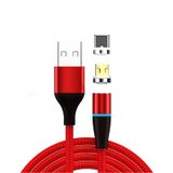  2 trong 1 3A USB to Micro USB + USB-C / Type-C Sạc nhanh + Truyền dữ liệu 480Mbps Điện thoại di động Hút từ tính Cáp dữ liệu sạc nhanh, Chiều dài cáp: 2m (Xanh lam) 