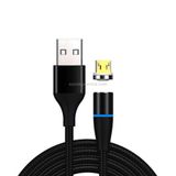  3A USB to Micro USB Sạc nhanh + Truyền dữ liệu 480Mbps Điện thoại di động Hút từ tính Cáp dữ liệu sạc nhanh, Chiều dài cáp: 1m (Xanh lam) 