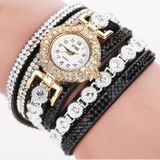  2 PCS Vòng đeo tay quay số nhỏ mạ kim cương Đồng hồ thạch anh (Đỏ) 