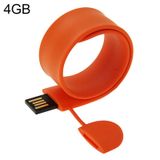  Vòng đeo tay silicon Đĩa flash USB với bộ nhớ 4GB (Hồng) 