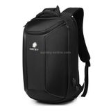  Túi đựng máy tính chống trộm dành cho doanh nhân Ozuko 9318 Balo thể thao ngoài trời dành cho sinh viên có cổng sạc USB bên ngoài (Màu nâu) 