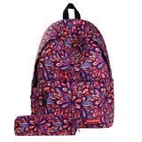  Mẫu sao in ấn đi du lịch ba lô túi vai với túi bút cho bé gái, kích thước: 40cm x 30cm x 17cm 