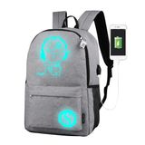  Đa chức năng Dung lượng lớn Oxford Vải đen Music Boy Balo dạ quang Túi đựng máy tính xách tay thông thường với giao diện sạc USB bên ngoài cho nam / nữ / sinh viên, L, Kích thước: 48 * 29 * 17cm 