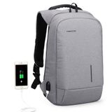  KINGSONS KS-3149 Laptop Backpack College Student Anti-Theft USB Shoulders Bag 13-inch (Light Gray) 
