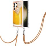  Dành cho Ốp điện thoại IMD hai mặt mạ điện Samsung Galaxy S24 Ultra 5G có dây buộc (Phương trình) 