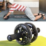  Bánh xe bụng PU Shanlian bánh xe hai bánh câm tập thể dục con lăn thể dục với miếng đệm quỳ (bánh xe lớn (màu đen trong suốt)) 