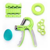  Thiết bị tay cầm đếm 5 trong 1 Thiết bị tay cầm điều chỉnh thể dục Bộ huấn luyện viên ngón tay (Xanh lá cây) 