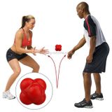  Bóng phản ứng lục giác Quả bóng luyện nhanh nhẹn và nhanh nhẹn, luyện phối hợp tay và mắt (Đỏ) 