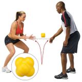  Bóng phản ứng lục giác Quả bóng luyện nhanh nhẹn và nhanh nhẹn, luyện phối hợp tay và mắt (Đỏ) 