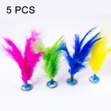  5 CHIẾC Đồ chơi tập chân đá cầu gà tây lông vũ, giao màu ngẫu nhiên 