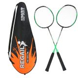  REGAIL 8019 Vợt cầu lông bền carbon 2 in1 có túi tote (Cam) 