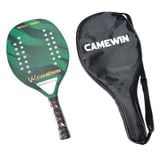  CAMEWIN Sợi thủy tinh + Vợt tennis bãi biển Carbon có túi đựng (Màu xanh lá cây) 