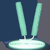  Led sợi quang trong suốt có thể điều chỉnh dây nhảy nam và nữ tập thể dục huỳnh quang (màu xanh mờ) 