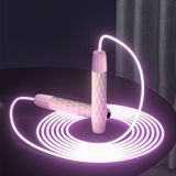 Led sợi quang trong suốt có thể điều chỉnh dây nhảy nam và nữ tập thể dục huỳnh quang (màu xanh mờ) 