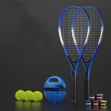  Vợt Tennis Huấn luyện viên Người mới bắt đầu Phục vụ Bộ Vợt Tennis Rebound Đôi (Vợtx2 + Basex1 + Tennisx3 + Cao su cầm tayx3) 