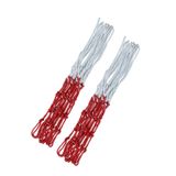  2 cặp dây bóng rổ tròn ngoài trời, màu: 3.0mm polypropylen (trắng đỏ) 