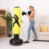  Dày tập thể dục dành cho trẻ em dành cho người lớn Bộ bơm hơi thẳng đứng Cột đấm bốc thông hơi bơm hơi Angry Boxing Sandbag, Đặc điểm kỹ thuật: Chiều cao 160cm (Đỏ) 