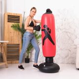  Dày tập thể dục dành cho trẻ em dành cho người lớn Bộ bơm hơi thẳng đứng Cột đấm bốc thông hơi bơm hơi Angry Boxing Sandbag, Đặc điểm kỹ thuật: Chiều cao 160cm (Đỏ) 