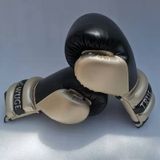  Găng tay đấm bốc Sanda Fighting Fighting Half Finger Găng tay (Vàng đen) 
